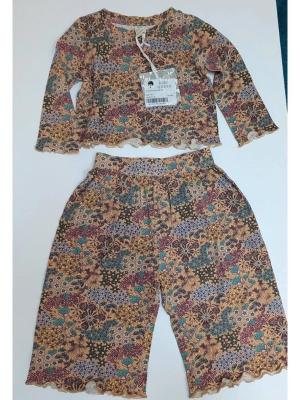 Taffy Ditsy Floral Long Sleeve Jade Set 18-24 Months Kate Quinn